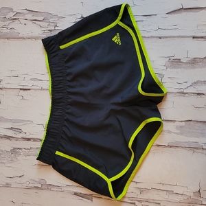 Women's Adidas Shorts Gray/Yellow Size Medium